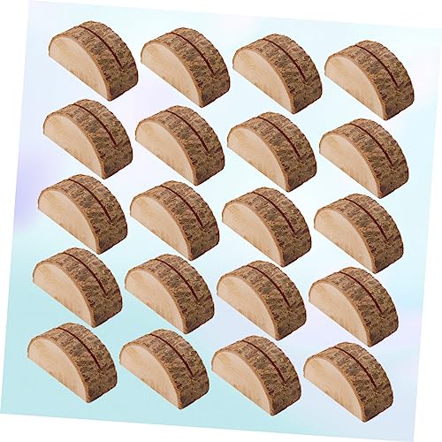Veemoon 60 Stk Hochzeitstischnummern Tischständer rustikale Tischnummernhalter Buffetetiketten Kartenhalter aus Holz Ausweishalter Inhaber von Geschäftskrediten Holzhalter Klipp Rinde Bild – Bild 8