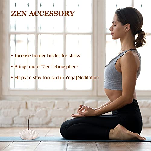 White Incense Holder Lotus Incense Burner Ceramic Stick Incense Burner Holder Flower Incense Sticks Holder For Yoga Studio Home Decor1 #TOP2