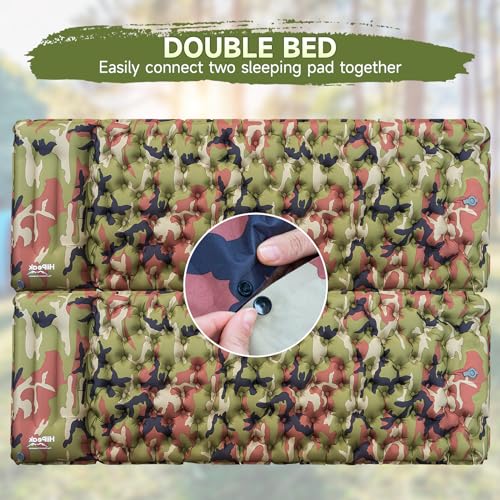 Image of HiiPeak Sleeping Pad for Camping- Ultralight Inflatable Sleeping Mat with Built-in Foot Pump & Pillow, Upgraded Compact Camping Air Mattress for Tent, Backpacking, Hiking