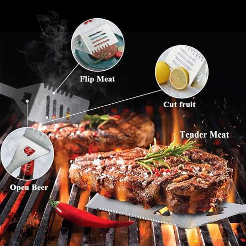 Set barbecue Küchenprofi Phoenix 8 pièces argent en acier durable - 5