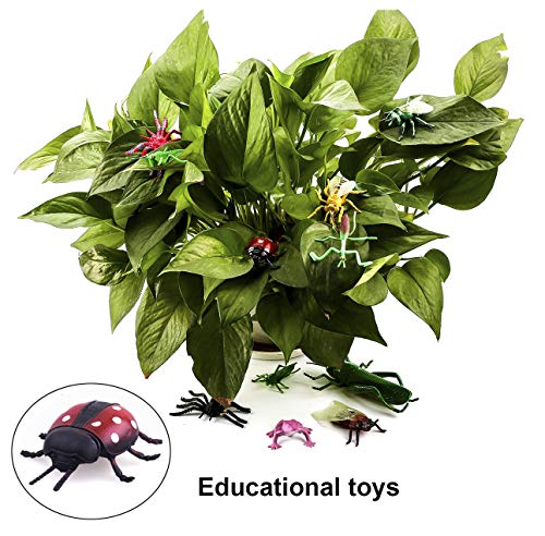 Ootsr 39 Pcs Random Plastic Animal Model Butterfly Toys Figures For Kids Boys, 2-6” Simulation Spiders Cockroaches Scorpions Crickets Lady Butterflies Worms For Education And Christmas Party Favors #TOP5
