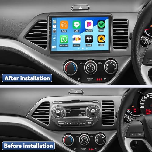 Autoradio Android 14 pour KIA Picanto avec caméra de recul pour stationner facilement - 2