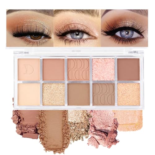 ORANOT 10Colors Nude Light Brown Eyeshadow Palette Makeup,Natural Neutral Highly ...