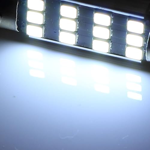 Miniatura 2 de 2 bombillas LED blancas ridículamente brillantes de 5 W para interiores, cúpula, tronco, mapa, bombilla de lectura de 1.220 in, festoon DE3175,