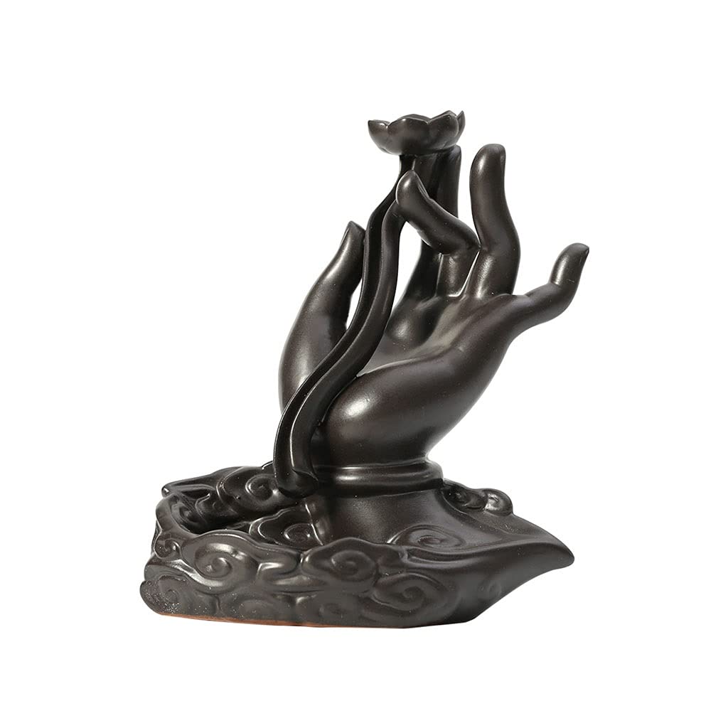 Räuchergefäß Halter Räucherbrenner Keramik Bergamotte Reflux Censer Haushalt Sandelholzbrenner Räucherbrenner Retro- Ornamente 6,77 Zoll Höhe Räucherstäbchenhalter