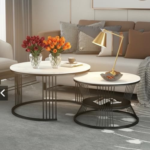 Image of Nesting Table Set of 2 for Living Room, Room Decoration Item for Bedroom