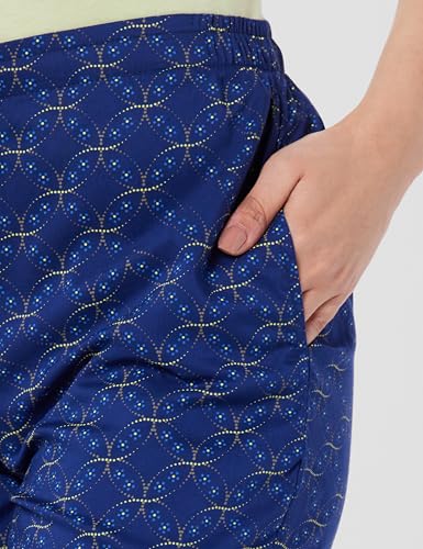 Image of Van Heusen Women's Printed Lounge Pants | Drawstrings & Side Pockets | Ultra Soft Fabric | Relaxed Fit | At home pyjamas | Everyday Comfort | Printed | Style 55306 | Available in Pack of 1 & 2