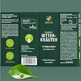 VITACTIV Bitterkräuter - Bittertropfen ohne Alkohol - Erlesene Kräuter plus Cholin & Zink - Bitterstoffe Tropfen nach Hildegard von Bingen - Ohne Künstliche Zusätze, Zuckerfrei, Vegan - 50ml