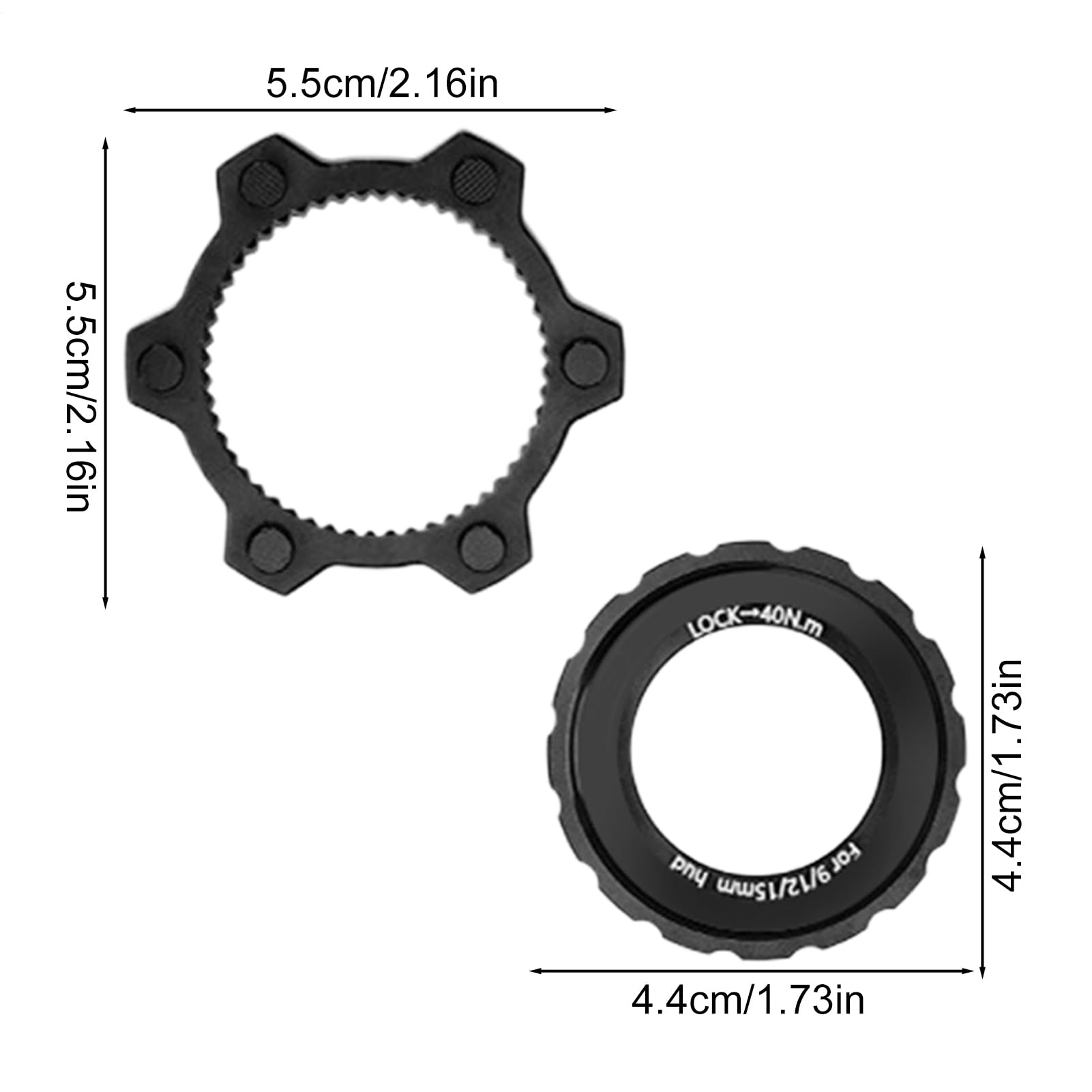 Centerlock - Adattatore a 6 fori per bicicletta, blocco centrale per biciclette, pastiglie freno per escursioni, sport, attività all'aperto, avventura, allenamento, picnic