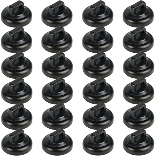 CANAANIN Magnet Zip Tie Mount Magnetic Zip Ties Mount Clips Base Holder Strong Multipurpose Wire Cable Holder Mount Wire Clips Management for Home Office Marine Electrical Wiring (Black 24 Piece)