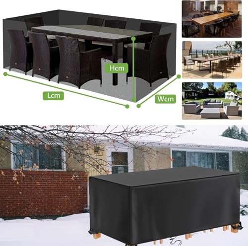 Housse imperméable pour meubles de jardin bâche protection table extérieure