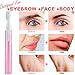LAIKME Electric Eyebrow Trimmer for Women, Facial Hair Razor Removal for Men, Mini Epilator for Bikini, Remover for Face, Chin, Peach Puzz, Lips, Body, Arms, Legs, Battery Operated (Pink)