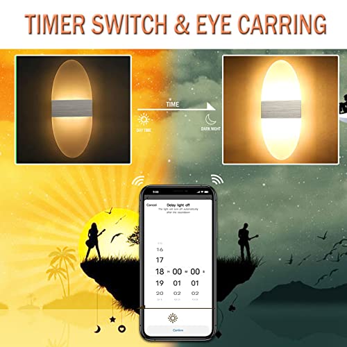 Mtanlo 2Pcs Rgb+Cct Wall Lamp, Wall Lights For Bedroom, 3000K-6000K Stepless Dimming Smart Wall Sconces With Bluetooth Control Hardwired Wall Mounted With 6Ft Plug In Cord And On/Off Switch #TOP4