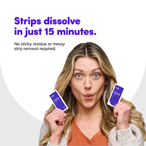 Smiledirectclub Fast Dissolving Teeth Whitening Strips - 18 Count - 2X Whiter Results, 2X Faster - Professional Strength Hydrogen Peroxide - Pain Free And Enamel Safe #TOP2