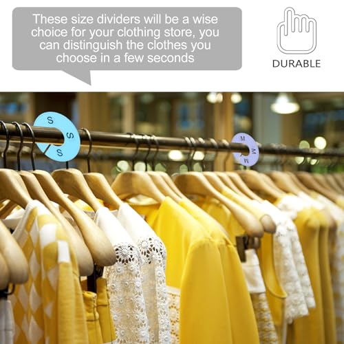 Divisores de tallas redondos con superficie lisa, organizadores de ropa duraderos, 60 unidades 8
