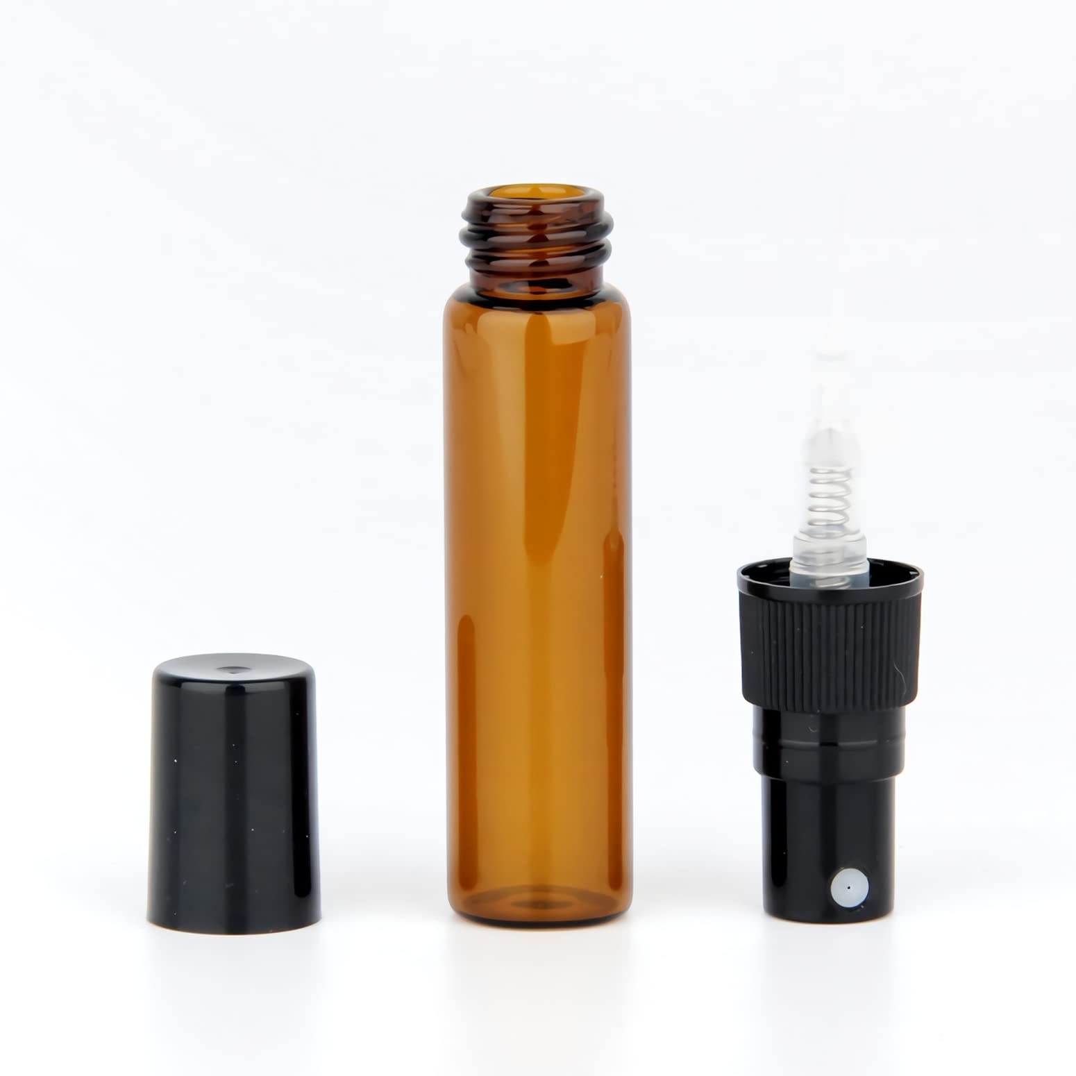 100 Pezzi 2ml Marrone Vetro flacone spray Perfume Porta Profumo in Vetro Flacone Spray per Bottiglia di Profumo, Nebbia Riutilizzabile Portatile, Cosmetica, Viaggio