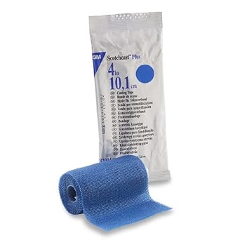 3m 82004B ScotchCast Plus Casting Tape 4" x 4 Yards - Blue - 1 Roll