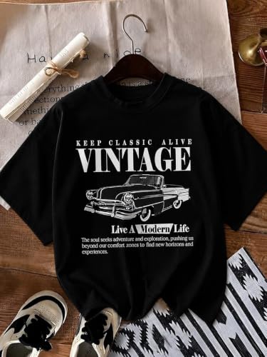 Image of Jawdrobe Cotton Blend Oversized Fit Half Sleeve Printed Round Neck T-Shirt for Women | Aesthetic Summer Wear