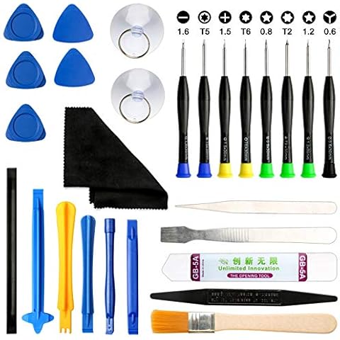 Mobile Phone Repair Tool Kit 27 PCS Open Repairing Disassembly Tools Professional Repair Screwdriver for Smartphone iPad PSP Screen Cover