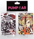 PumpCar 2 pieces double-sided Kamado Tanjiro Kyojuro Rengoku Japanese hanging Cherry-Scented car air Freshener Anime Cool for rearview mirror Car Interior Accessories Household Gifts (Kimetsu)