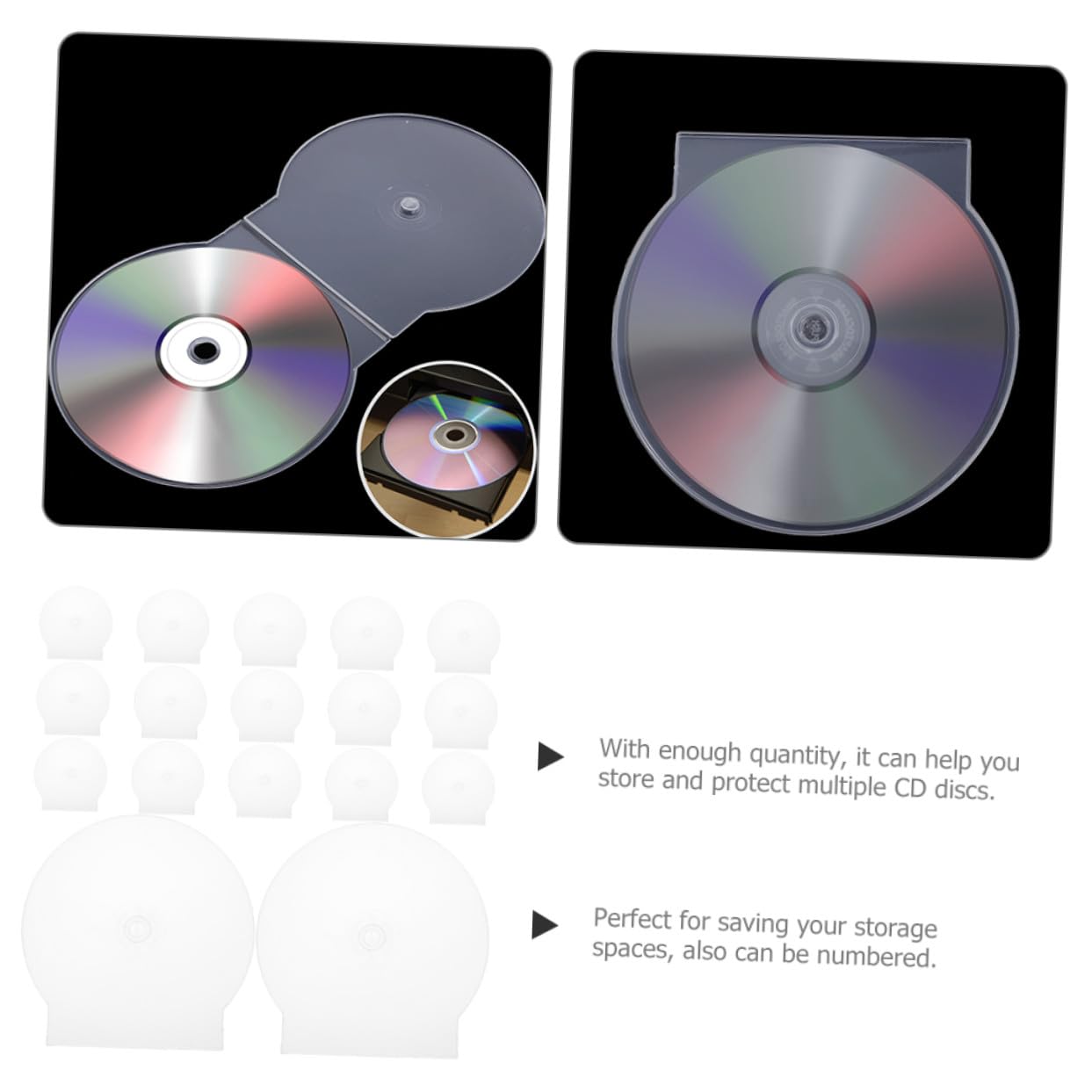 50 pezzi Custodie CD Trasparenti in Plastica Rigida Scatole Porta Dvd Resistenti e Leggere per Archiviazione Dischi Organizer CD Compatti e Maneggevoli per Musica Giochi e