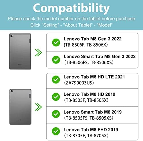 ProCase for Lenovo Tab M8 3rd Gen 2022 / Tab M8 HD / Smart Tab M8 / Tab M8 FHD 2019 Case, Slim Smart Cover Stand Folio Case for Lenovo Tab M8 (TB-8506F/TB-8705F/TB-8505F/TB-8505X) Black