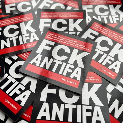 FCK Antifa Aufkleber, 5 Stück 7,4 cm Anti Grüne Ampel Weg Bundesregierung Baerbock Habeck