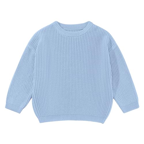 ESHOO Baby Oversized Knitted Jumper Girls Boys Winter Knit Sweater Toddler Crewneck Pullover Long Sleeve Knitwear Top Baby Clothes Autumn Outwear Top