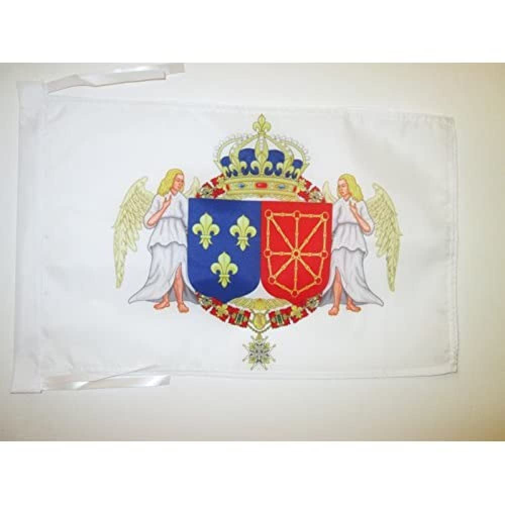 AZ FLAG - Royal Coat of Arms Henry IV Flag - 18'' x 12'' - 100% Polyester Henri IV arm Small Banner with Two Cords - Fade Resistant - Vivid Colors - 18x12 in - 45x30 Cm โ image 1