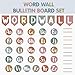 124 Pieces Word Wall Bulletin Board Set Word Wall Letters Alphabet Bulletin Board Cutouts for Classroom Decoration (Boho)