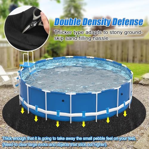 Protection piscines plancher ronde anti-rayures diamètre 4,6M 5,5M - 3
