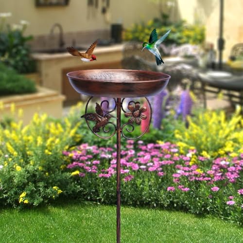 Plateau mangeoire à oiseaux robuste avec piquet décoratif durable