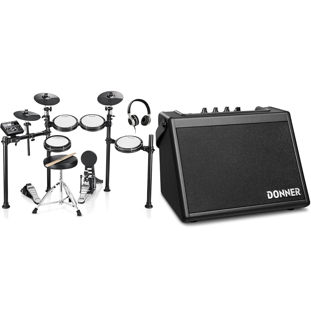 Amazon.co.jp: 【セット買い】Donner DED-200 電子ドラムとDDA-20