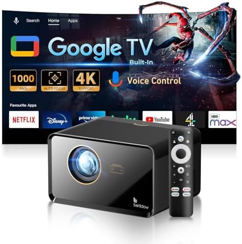 Projetor Bettdow AC1080, Full HD 1080p, 1000 ANSI Lúmens, Google ...