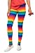 Rainbow Striped Leggings: Large