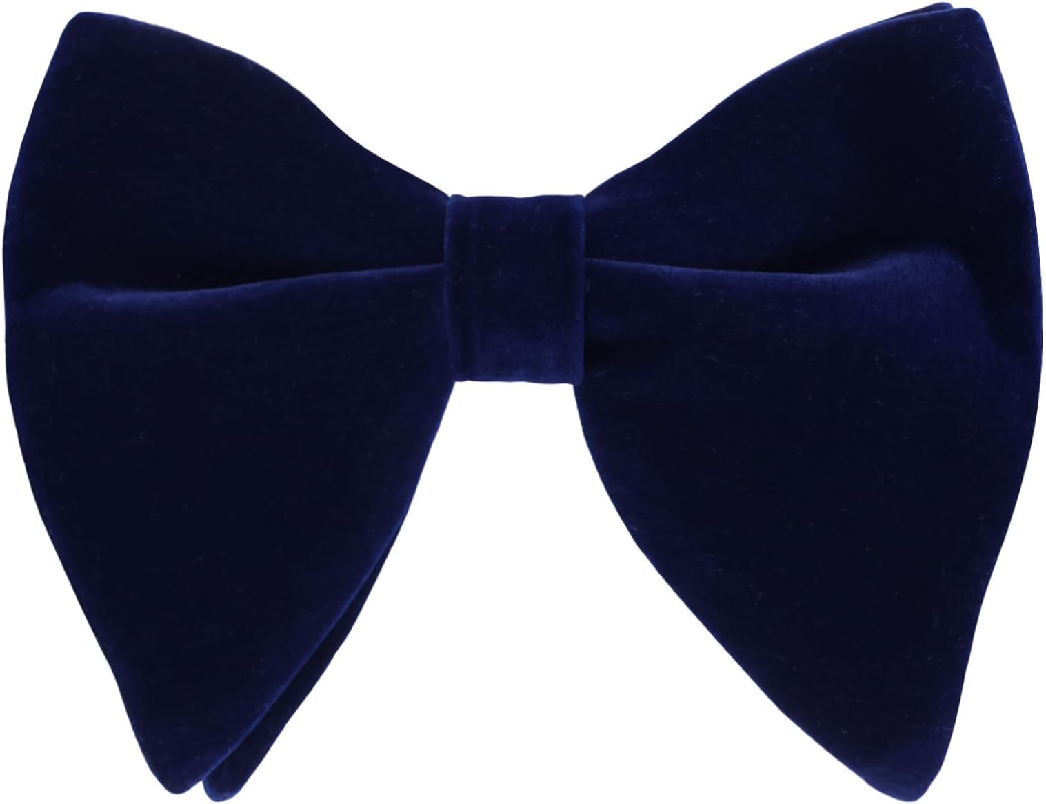 Velvet Pre-tied Adjustable Bow Tie for Men Oversize Formal Solid Tuxedo Bowtie
