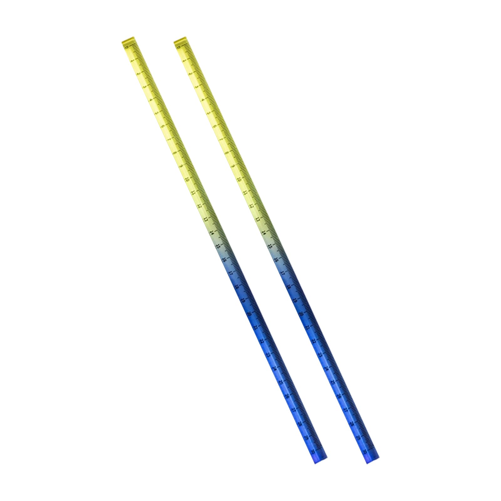 Of 2 Clear Acrylic Straight Ruler with Inches Centimeters, Colored Ruler Metric Rulers Measuring Rulers Set Metric and Inch Scale
