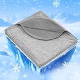 IKALIFE Manta Refrescante para Personas - Manta Fria Verano para Sofa Cama Q-MAX0.5 Cooling Blanket Enfriamiento Mantas Fresca Verano Sabana Refrescante Refrigerante Gris 200x220 cm
