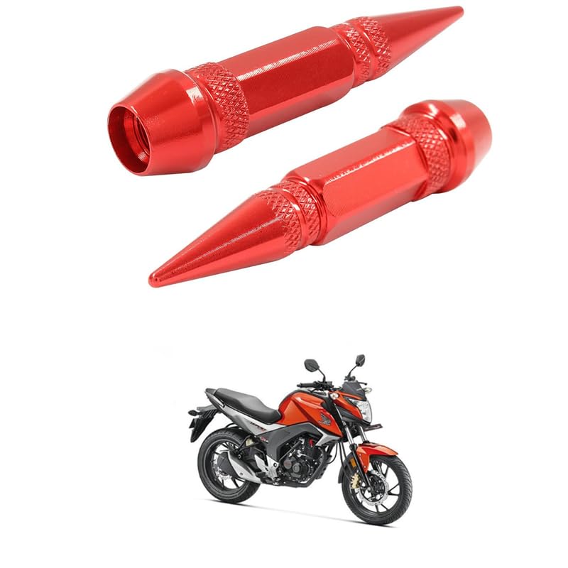 LOVMOTO Universal 2PC Spiked Aluminum Stem Valve Caps Dustproof Tire Wheel Stem Caps for Cars,SUVs,Trucks Bicycles and Motorcycles Comfortable with C-B Hor-net 160-picture-28