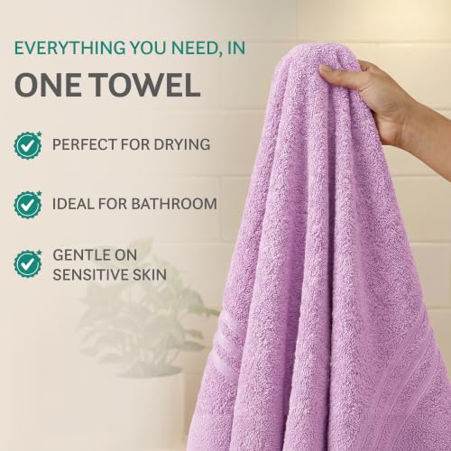 Image of MYTRIDENT Trident Hand Towels, 100% Cotton, Highly Absorbent, Super Soft, 2 Piece Hand Towel Set, 400 GSM, Hand Towel Set of 2, Gym - Spa Towel, Comfort Living Towel-Violet Sky