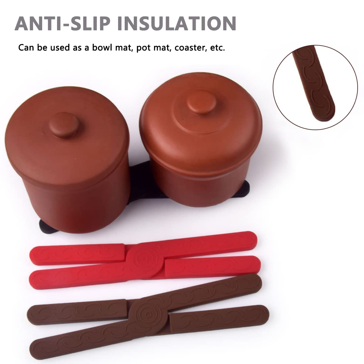 Sottopentola In Silicone Pieghevole - 4 Pezzi, Forma A Croce, Anti-calore - Foto 5