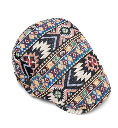 Image of Cotton Newsboy Cap,Breathable Ivy Gatsby Cabbie Beret Hat for Men's Women Driving Hunting Golf