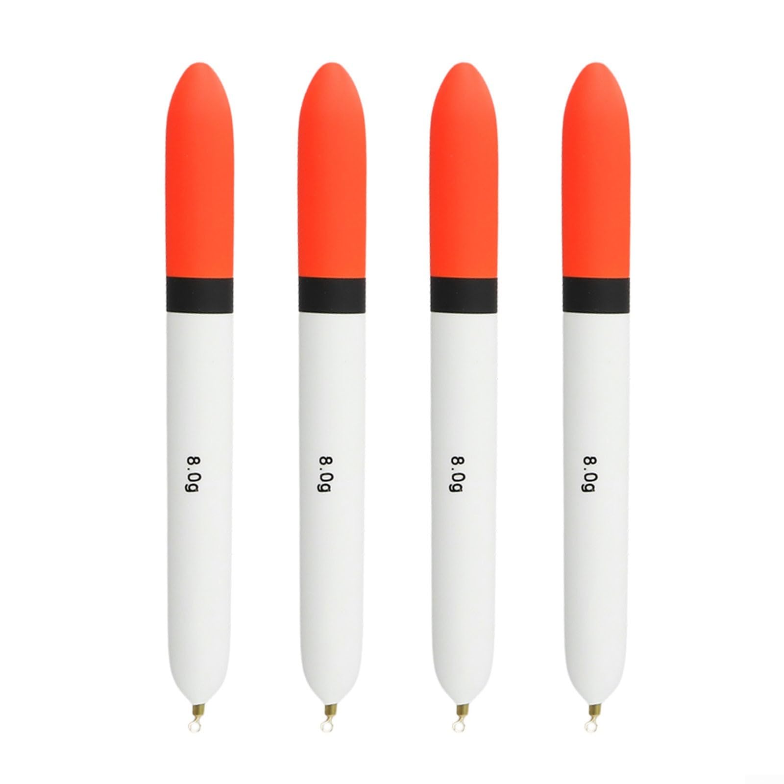 4PCS, 8g Pencil Float for Fishing – Balsa Wood Bobber with Bright Orange Tip & Black Band, Sensitive Deadbait Presentation for Predator Fish like Pike, Fox Rage For Predator HD Compatible