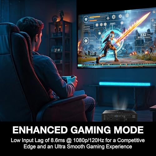 Image of Optoma HZ41 4600-Lumen Full HD Laser DLP Home Theater and Gaming Laser Projector - Black