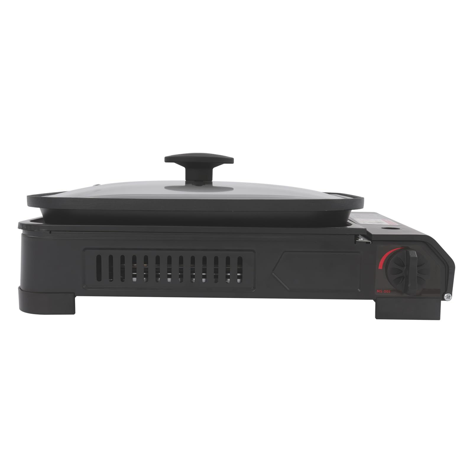 Set di fornelli da campeggio, barbecue a gas per cartucce e bombole a gas, 2 in 1, fornello a gas da campeggio con piastra grill, gas butano da campeggio, 45 x 30,5 x 8,5 cm (acciaio inossidabile)