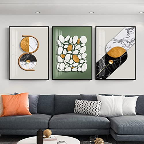 Tableaux géométrie dorée minimaliste abstraite pour salon chic - 2