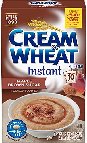 Cream of Wheat Instant Hot Cereal, Maple Brown Sugar, 1.23 Ounce, 10 Packets