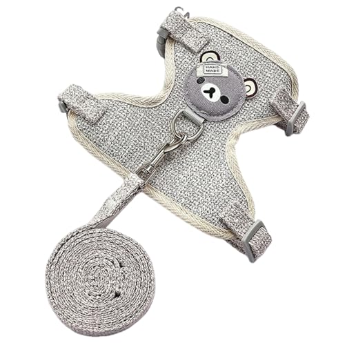 Jorzer Bunny Harness and Leash Set with Adjustable Buckle Bunny Leash Soft & Breathable Rabbit Easy Wear Pet Harness for Kitten Small Pets Walking Escape Proof PET_Supplies..