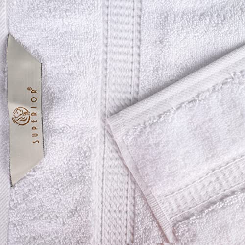 Superior Solid Egyptian Cotton Bath Towel Set, 30" X 55", White, 2-Pieces #TOP5