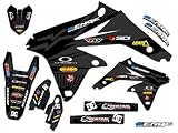 1999-2000 RM 125 Mayhem Black Senge Graphics Base Kit Compatible with Suzuki